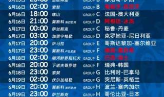 世界杯今晚球赛时间